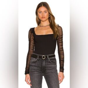 Revolve x Free People | Must Be Love Sheer Sleeve Bodysuit | Sz M
